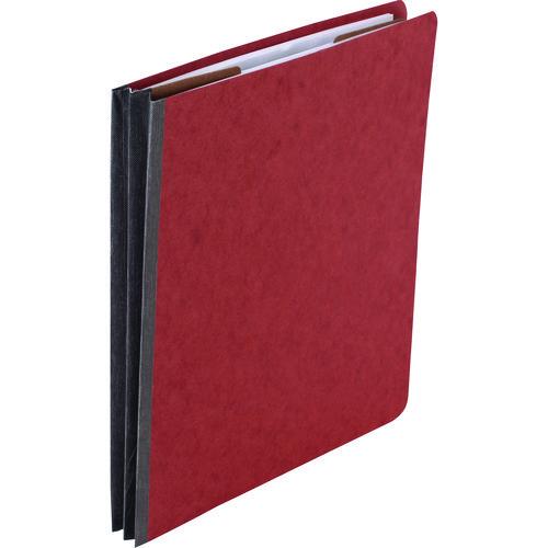 Image of ACCO Pressboard Classification Folders, 2" Expansion, 1 Divider, 4 Fasteners, Letter Size, Earth Red Exterior, 10/Box
