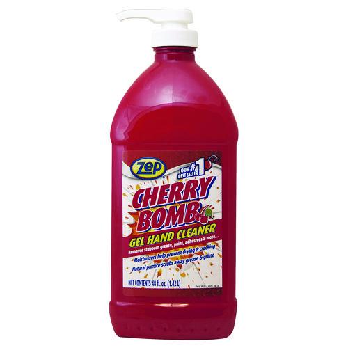 Image of Zep Commercial® ZUCBHC484 Cherry Bomb Gel Hand Cleaner, Cherry Scent, 48 oz