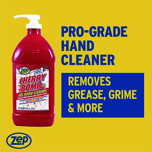 Image of Zep Commercial® ZUCBHC484 Cherry Bomb Gel Hand Cleaner, Cherry Scent, 48 oz