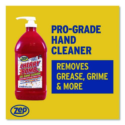 Image of Zep Commercial® ZUCBHC484 Cherry Bomb Gel Hand Cleaner, Cherry Scent, 48 oz, 4/Carton