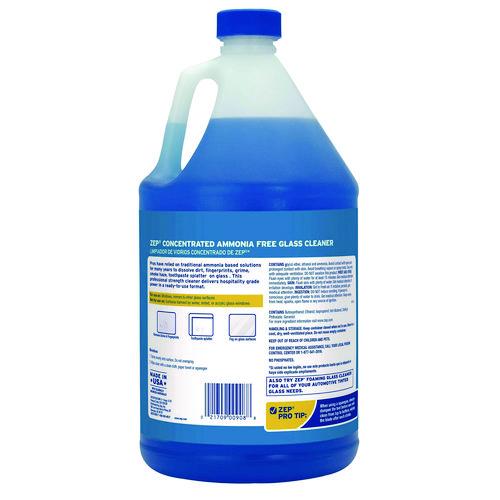Image of Zep Commercial® ZU1120128 Streak-Free Glass Cleaner, Pleasant Scent, 1 Gal Bottle, 4/carton
