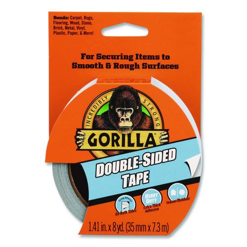 Image of Gorilla® 100925 Double-Sided Tape, 3" Core, 1.4" x 8 yds, Gray
