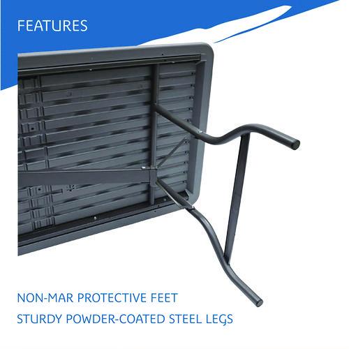 Image of Iceberg IndestrucTable Industrial Folding Table, Rectangular, 72" x 30" x 29", Charcoal