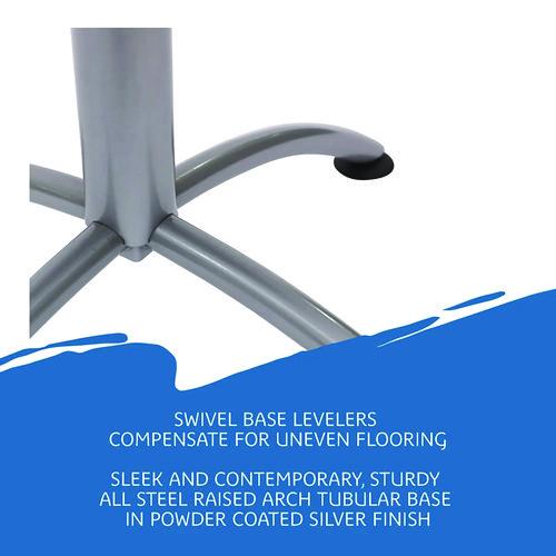 Image of Iceberg CafeWorks Cafe-Height Table, Square, 36" x 36" x 30", Graphite Granite/Silver