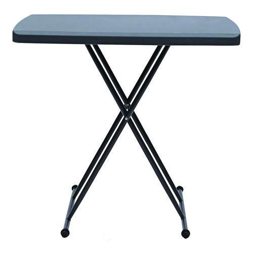 Image of Iceberg IndestrucTable Classic Personal Folding Table, 30" x 20" x 25" to 28", Charcoal