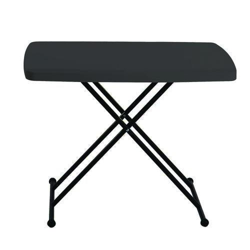 Image of Iceberg IndestrucTable Classic Personal Folding Table, 30" x 20" x 25" to 28", Charcoal
