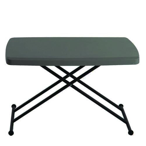 Image of Iceberg IndestrucTable Classic Personal Folding Table, 30" x 20" x 25" to 28", Charcoal