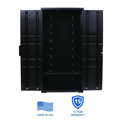 Image of Iceberg Rough n Ready Storage Cabinet, Three-Shelf, 33w x 18d x 66h, Black