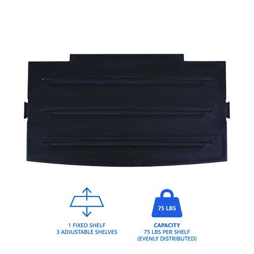 Image of Iceberg Rough n Ready Storage Cabinet, Three-Shelf, 33w x 18d x 66h, Black