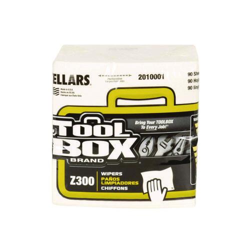 Image of TOOLBOX® 660708201002 Z300 Quarterfold Wipers, 1-Ply, 11.87 x 13, White, 12/Carton