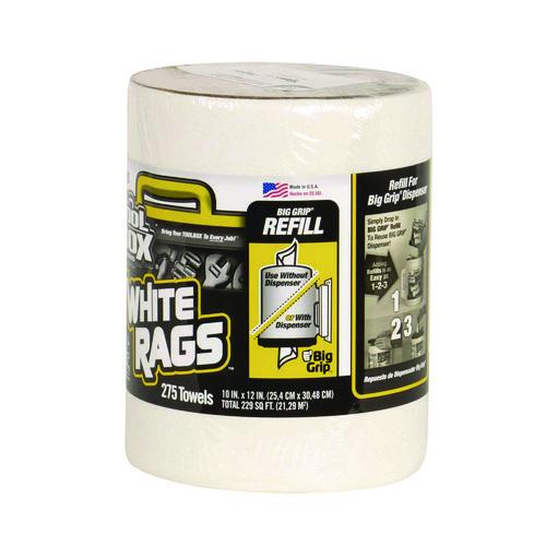Image of TOOLBOX® 660708204218 Z300 Wipers Big Grip Refill, 1-Ply, 10 x 12, White, 6/Carton