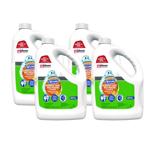 Image of Scrubbing Bubbles® 335599 Disinfectant Restroom Cleaner, Citrus Scent, 1 gal Bottle, 4/Carton
