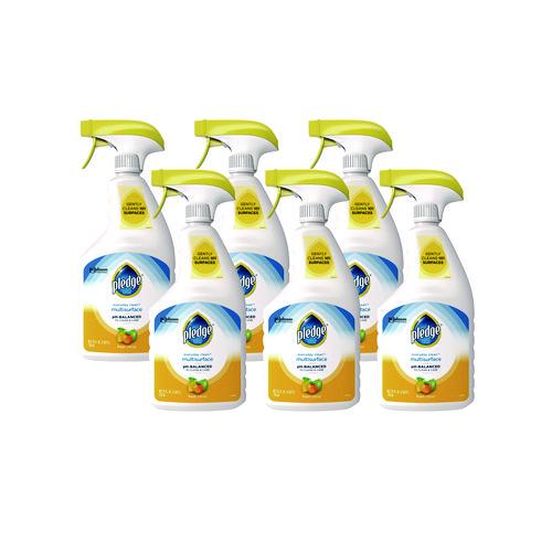 Image of Pledge® 336283 pH-Balanced Everyday Clean Multisurface Cleaner, Clean Citrus Scent, 25 oz Trigger Spray Bottle, 6/Carton