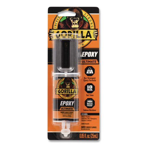 Image of Gorilla® 113442 Epoxy Ultimate, 0.85 oz Syringe, Dries Black