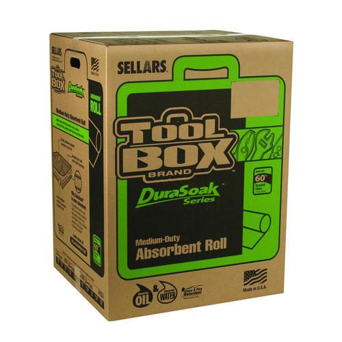 Image of TOOLBOX® 23250 DuraSoak Universal Sorbents Medium Duty Roll Pad, 40 gal, 28.5" x 125 ft