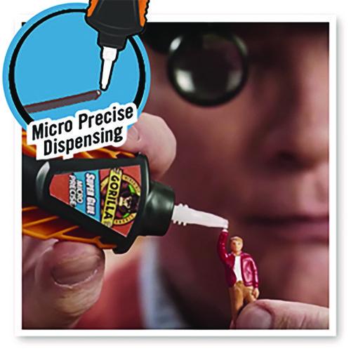 Image of GorillaÂ® Super Glue Micro Precise, 0.18 Oz, Dries Clear