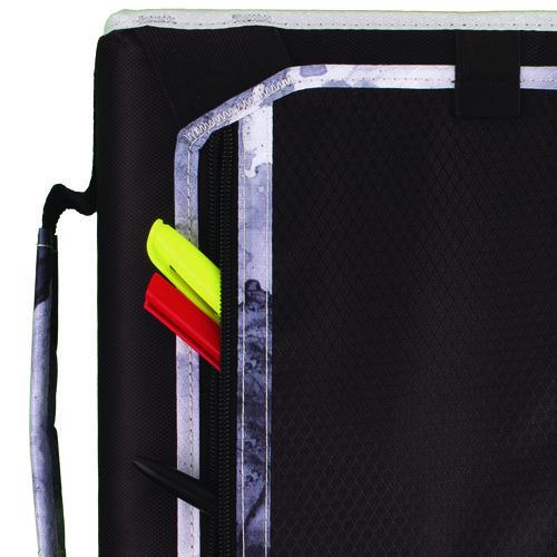 Image of Five Star® 29052IT8 Zipper Binder, 3 Rings, 2" Capacity, 11 X 8.5, Black/gray Accents