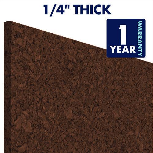 Image of Quartet® 101 Cork Panels, 12" x 0.38" x 12", Brown, 4/Pack