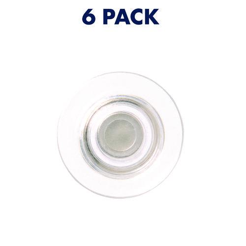 Image of Quartet® 85391 Glass Magnets, Circles, Large, 0.45" Diameter, Clear, 6/Pack
