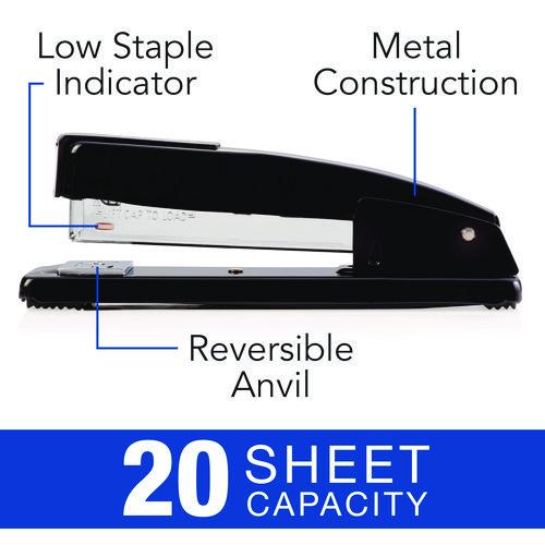 Image of Swingline® 44401 Commercial Full Strip Desk Stapler, 20-Sheet Capacity, Black