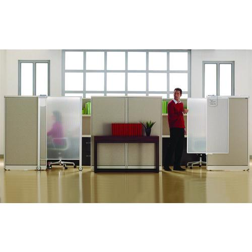 Image of Quartet® WPS1000 Workstation Privacy Screen, 36w X 48d, Translucent Clear/silver