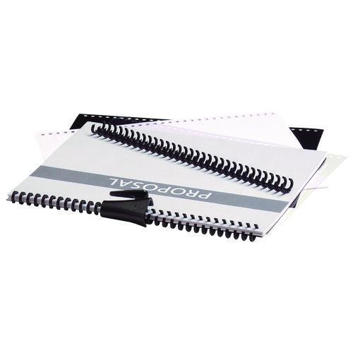 Image of GBC® 2515665P Instant Report Kits, 0.31" Capacity, For 11 x 8.5 Sheets, Clear/Black Covers, Black Spine, 2 Kits/Pack