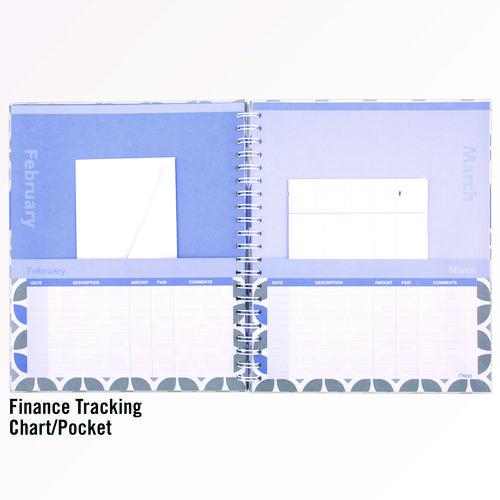 Image of AT-A-GLANCE® Day Runner® 854-431 Monthly Home Finance Organizer, 5 Column Format, Black/green/white Cover, 11 X 9 Sheets, 30 Sheets/book