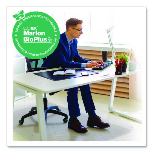 Image of Floortex® NRCMFLBS0004 Ecotex Marlon BioPlus Rectangular Polycarbonate Chair Mat for Hard Floors, Rectangular, 46" x 60", Clear