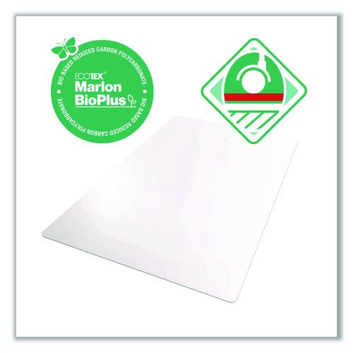 Image of Floortex® NRCMFLBS0004 Ecotex Marlon BioPlus Rectangular Polycarbonate Chair Mat for Hard Floors, Rectangular, 46" x 60", Clear