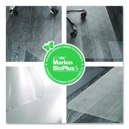 Image of Floortex® NRCMFLBS0004 Ecotex Marlon BioPlus Rectangular Polycarbonate Chair Mat for Hard Floors, Rectangular, 46" x 60", Clear