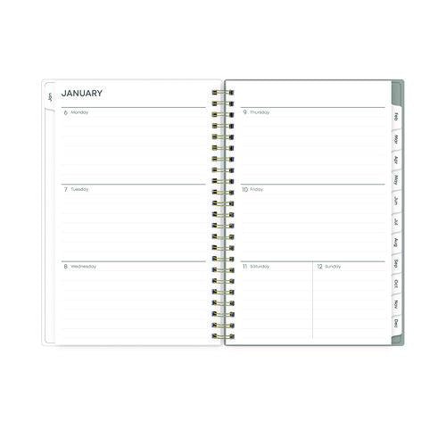 Image of Blue Sky® 140088 Sophie Frosted Weekly/Monthly Planner, Floral Artwork, 8 x 5, Multicolor Cover, 12-Month (Jan to Dec): 2026