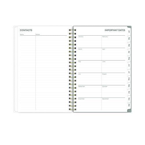 Image of Blue Sky® 140088 Sophie Frosted Weekly/Monthly Planner, Floral Artwork, 8 x 5, Multicolor Cover, 12-Month (Jan to Dec): 2026