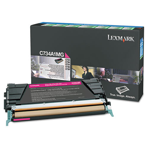 Image of Lexmark C748H1MG C748h1mg Return Program High-Yield Toner, 10,000 Page-Yield, Magenta