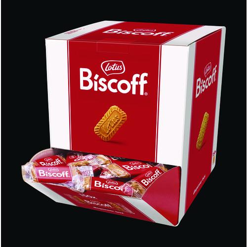 Image of Biscoff 50639 Cookies Dispenser Box, Caramel Cookie, 0.22 oz Bag, 150/Carton