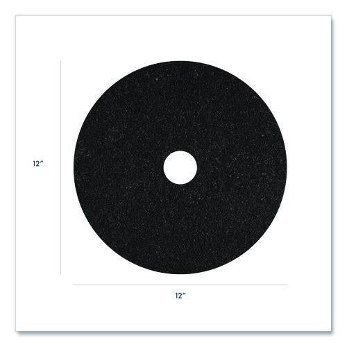 Image of Americo® 400112 Stripping Pad, 12" Diameter, Black, 5/Carton
