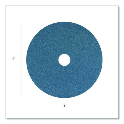 Image of Americo® 400416 Cleaner Pad, 16" Diameter, Blue, 5/Carton