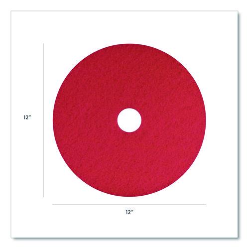 Image of Americo® 404412 Buffing Pad, 12" Diameter, Red, 5/Carton