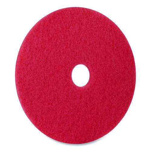 Image of Americo® 404412 Buffing Pad, 12" Diameter, Red, 5/Carton