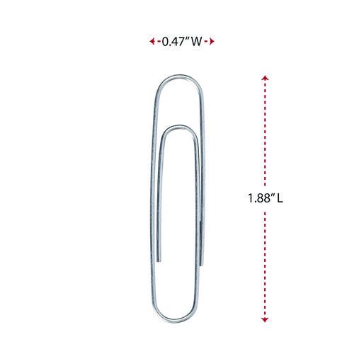 Image of Universal® A7072220 Paper Clips, Jumbo, Smooth, Silver, 100 Clips/Box, 10 Boxes/Pack