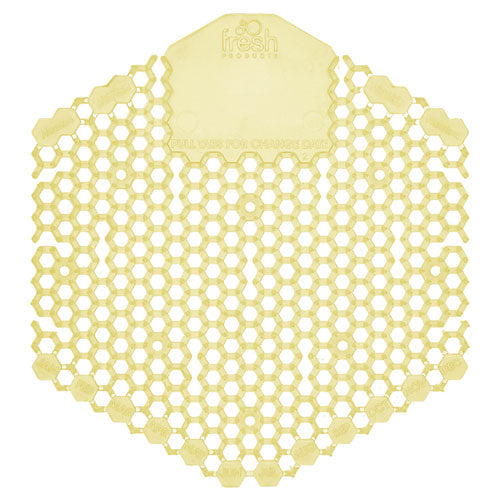 Image of Fresh Products 3WDS-F-010I060M-10 Wave 3D Urinal Deodorizer, Citrus Scent, Yellow, 10/Box