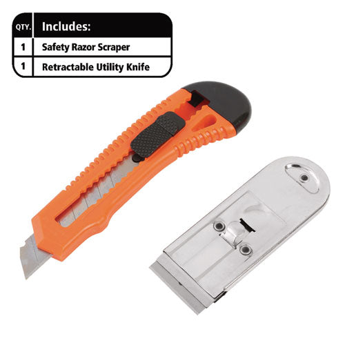 Image of Great Neck® CTB9 16-Piece Light-Duty Office Tool Kit, Metal Box, Red