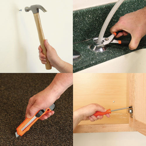 Image of Great Neck® CTB9 16-Piece Light-Duty Office Tool Kit, Metal Box, Red