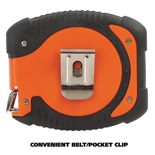 Image of Great Neck® 100E English Rule Measuring Tape, 0.38" x 100 ft, Steel, Yellow