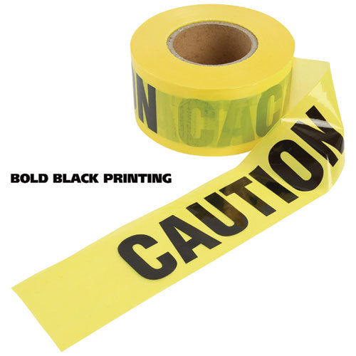Image of Great Neck® 10379 Caution Safety Tape, Non-Adhesive, 3" X 1,000 Ft, Yellow