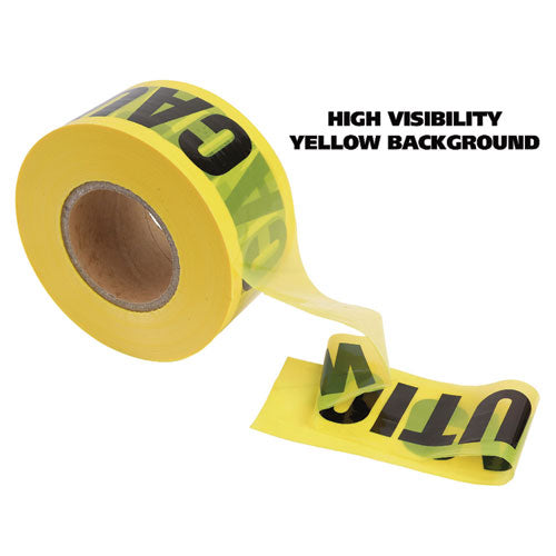 Image of Great Neck® 10379 Caution Safety Tape, Non-Adhesive, 3" X 1,000 Ft, Yellow