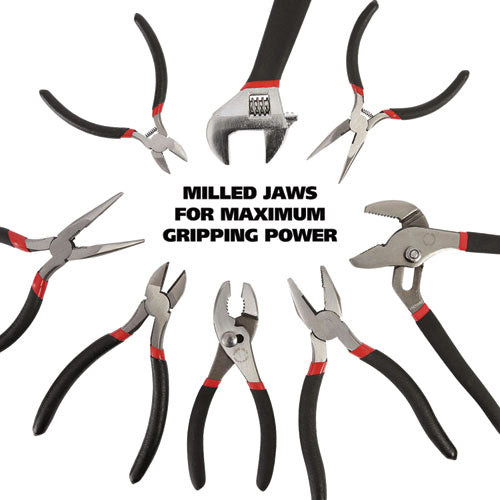 Image of Great Neck® 87900 8-Piece Steel Pliers And Wrench Tool Set