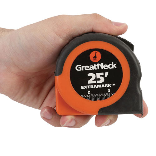 Image of Great Neck® 95005 ExtraMark Power Tape, 1" x 25 ft, Steel, Orange/Black