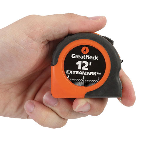 Image of Great Neck® 95007 ExtraMark Power Tape, 0.63" x 12 ft, Steel, Yellow/Black