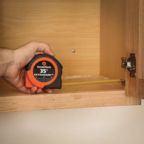 Image of Great Neck® 95010 ExtraMark Tape Measure, 1" x 35 ft, Steel, Orange/Black