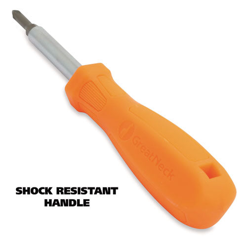 Image of Great Neck® SD4BC 4 In-1 Screwdriver W/interchangeable Phillips/standard Bits, Assorted Colors